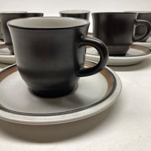 set of 6 Folkstone cups and saucers 