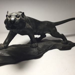 Meiji bronze lion  sculpture 