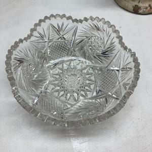 early cut glass bowl 