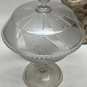 Large covered EAPG compote 