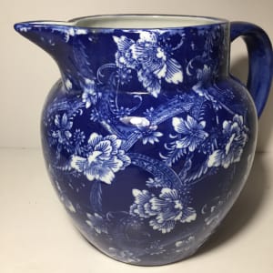 Blue and white pottery pitcher 