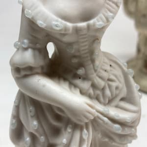 Decorated female Parian white porcelain figure 