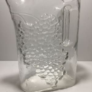 Clear art glass molded pitcher