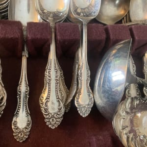 Ornate silverware set 