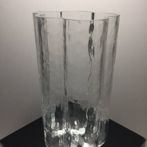 Art glass Scandinavian clear vase 