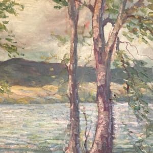 Framed original oil painting on canvas Ossipee range  by Carl G. T. Olson 