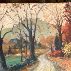 Framed original painting on board upper notch road by G. T.  Olson 
