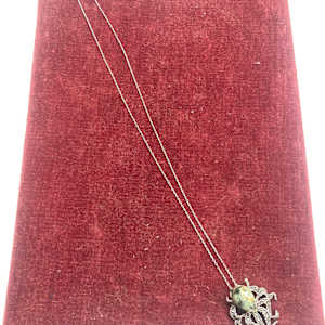 Sterling Silver octopus pendant with turquoise stone 