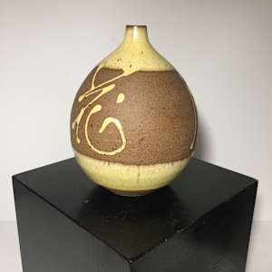 Hand decorated Japanese vase