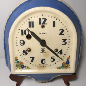 vintage ceramic decorated Miller kitchen wall clock