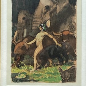 Original engraving of Mogli and the Junglebook 