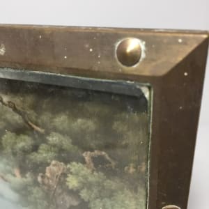 vintage metal dresser clock 