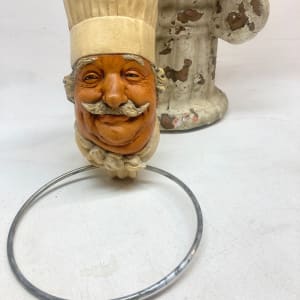 Bossons chalk ware chef towel holder 
