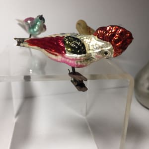 Vintage hand blown Christmas tree bird figure 