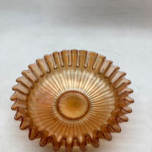 carnival glass ruffle edge bowl 