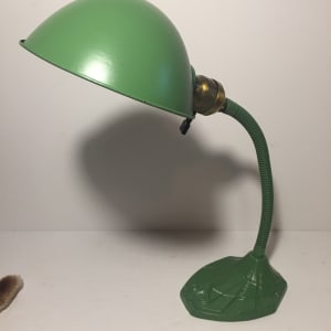 vintage painted industrial desk lamp