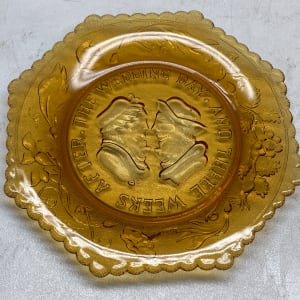 Amber EAPG marriage plate 