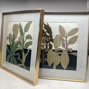 Framed collage botanical by Charlene Birmingham 