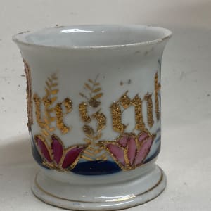 Victorian hand decorated porcelain mug 