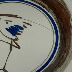 Hand painted Dansk Heron platter 