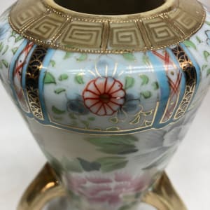 Nippon art glass vase 