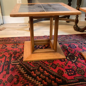 Pair of Drexel tile topped end table 