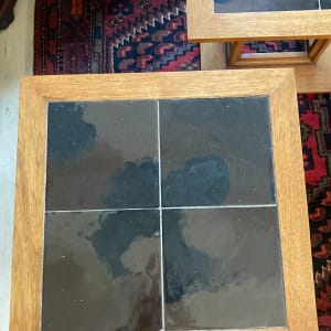 Pair of Drexel tile topped end table 