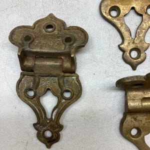 Brass Victorian era hinges 