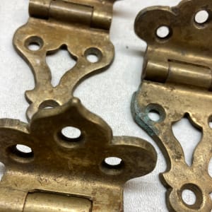 Brass Victorian era hinges 