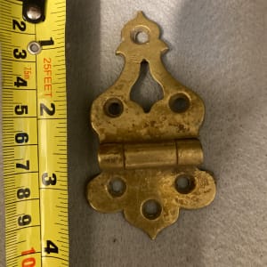 Brass Victorian era hinges 