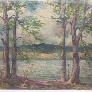 Original framed oil on canvas spring time in the glen by Carl G. T. Olson 