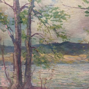 Original framed oil on canvas spring time in the glen by Carl G. T. Olson 