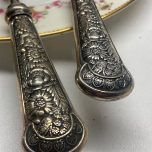 Pair of Victorian silver-plate serving pieces 