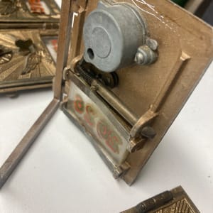 vintage brass eagle mailbox door 