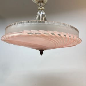 1930's pink ceiling light fixture 