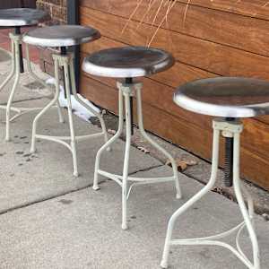 Industrial iron stool 