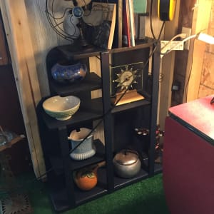 Art deco painted display bookcase