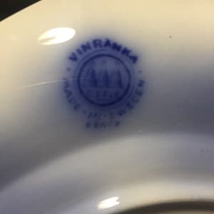 Swedish Vinranka Percy Flow Blue 7 1/4"  plates 