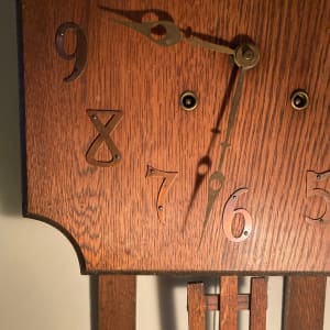 Mission oak wall clock 