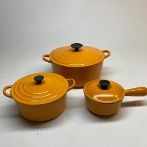 3 piece Le Creuset iron cook ware 