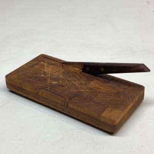 Scandinavian  cutting board with knife 