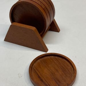 Scandinavian teak coasters 