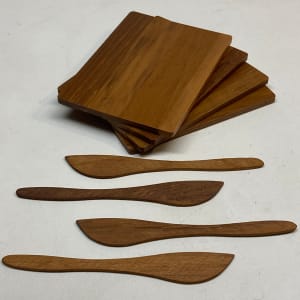 Scandinavian teak charcuterie trays 