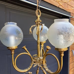 vintage brass chandelier 