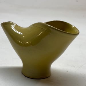 Swedish yellow pottery modern vase 