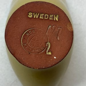 Swedish yellow pottery modern vase 