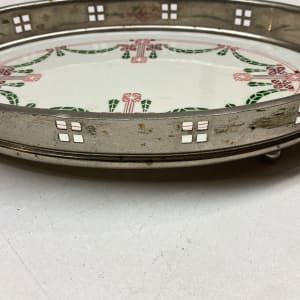 oval porcelain tray with silver arts n crafts gallery 