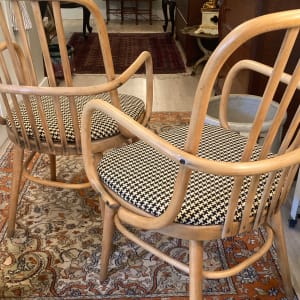 Pair of bentwood arm chairs 