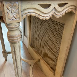 Carved mirrored entry table 