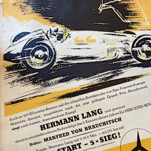 1939 Belgien  Mercedes-Benz vintage poster 